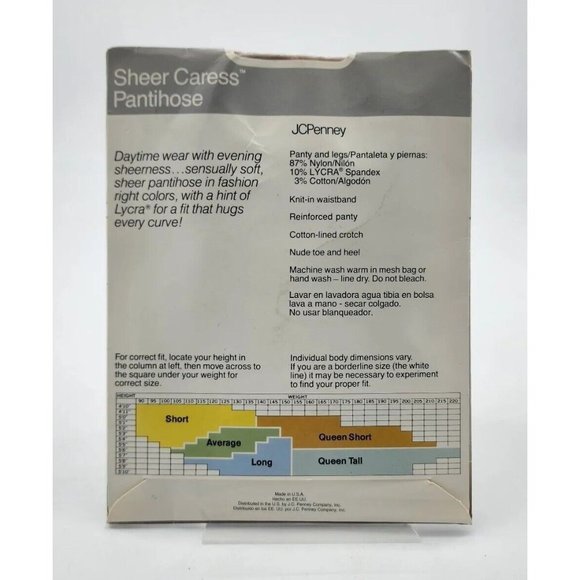 JCPENNEY Sheer Caress Sandalfoot Sheer Soft Pantyhose Pearl Grey Size Long - Picture 4 of 4